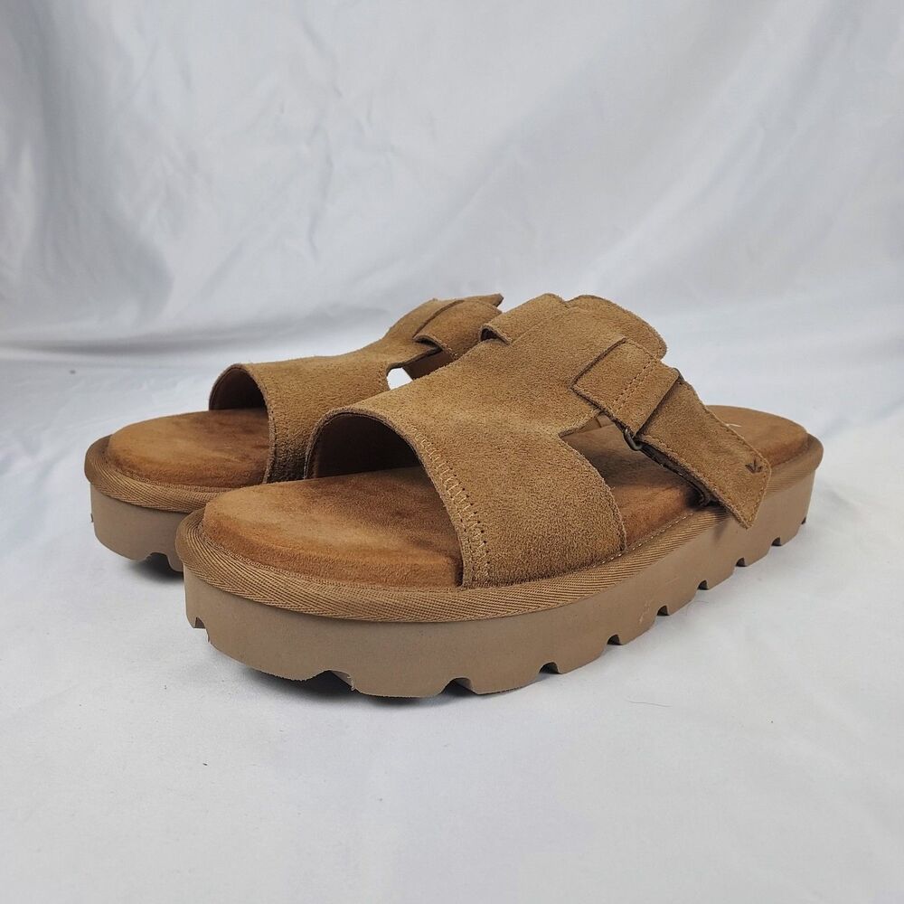Koolaburra By UGG Slide Sandals Womens 11 Tan Suede Platform Slip On